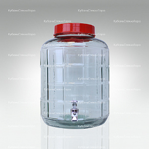 Бутыль (банка) стеклянный GL-70/18 л с краником оптом и по оптовым ценам в Воронеже