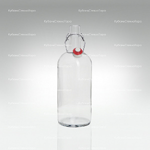 Бутылка «Бугельная» 1л. (Прозрачная) стеклянная с пробкой оптом и по оптовым ценам в Воронеже