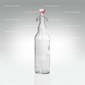 Бутылка «Бугельная» 0,500 л. (прозрачная) стеклянная с пробкой оптом и по оптовым ценам в Воронеже