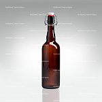 Бутылка «Бугельная» 0,330 л. (Коричневая) стеклянная с пробкой