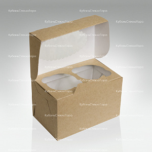 Упаковка для маффинов 100х160х100 мм (для 2 шт) оптом и по оптовым ценам в Воронеже