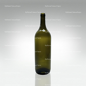 Бутылка 1,0  Бордо оливковая стекло оптом и по оптовым ценам в Воронеже