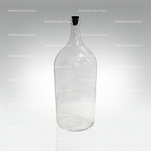Бутыль 3,075 л "Четверть" стеклянный с пробкой оптом и по оптовым ценам в Воронеже