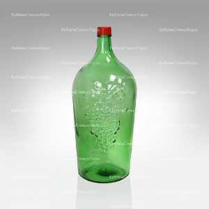 Бутыль 7,0 л "Симон" (38) стеклянный с крышкой зеленый оптом и по оптовым ценам в Воронеже