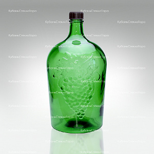 Винная бутылка 5 л (38) зеленая стекло оптом и по оптовым ценам в Воронеже